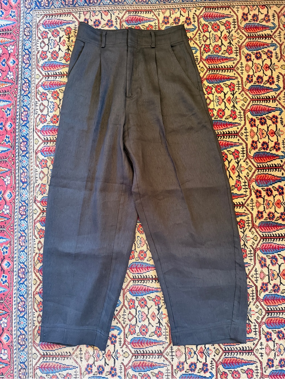 Apiece Apart Black Pleated Men's Chinos